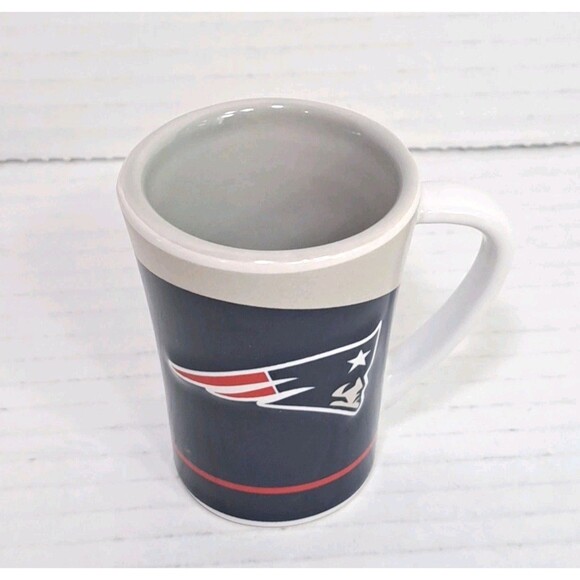 New England Patriots Shot Glass Mini Mug Sculpted Ceramic 2oz NFL 2.5" Football - Picture 5 of 5